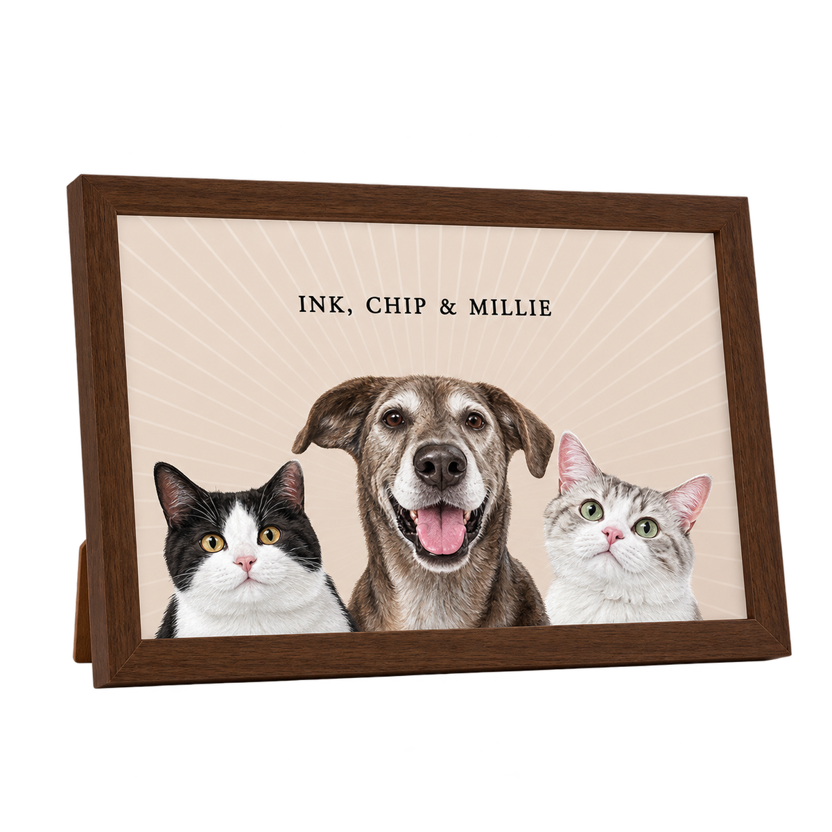 Custom Desktop Three Pet Portrait — gallery 19 — Dear Paw Studio