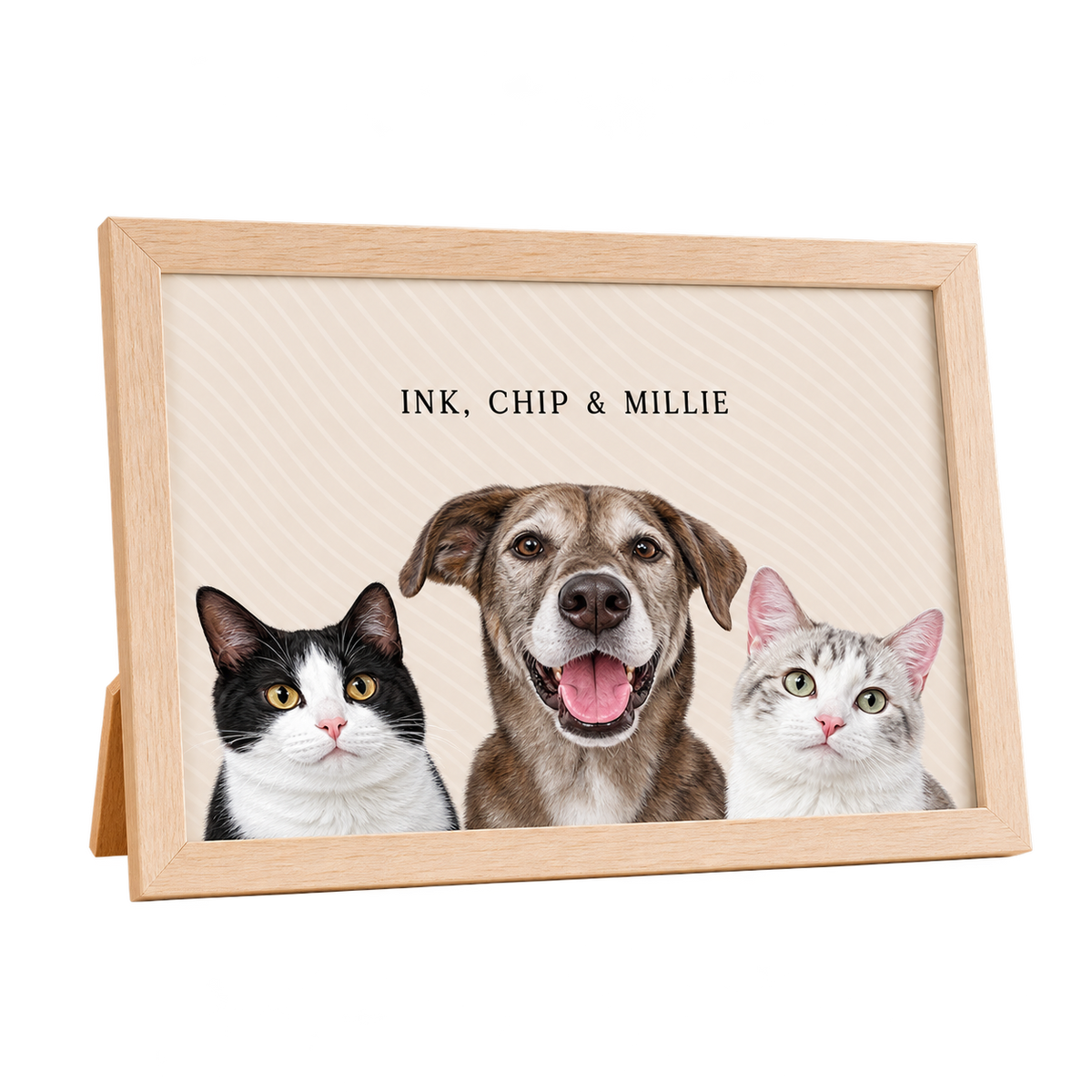 Custom Desktop Three Pet Portrait — gallery 20 — Dear Paw Studio