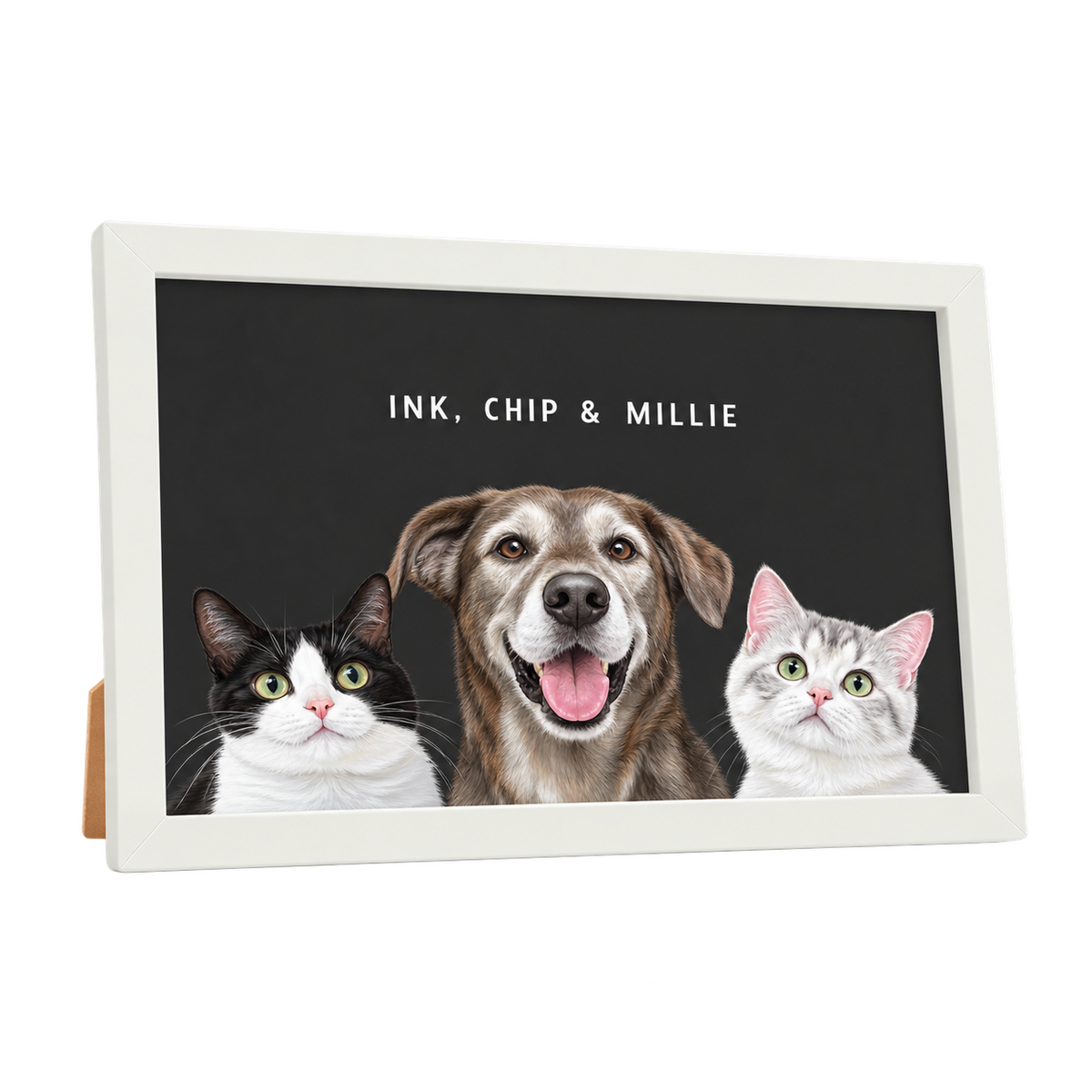 Custom Desktop Three Pet Portrait — gallery 22 — Dear Paw Studio
