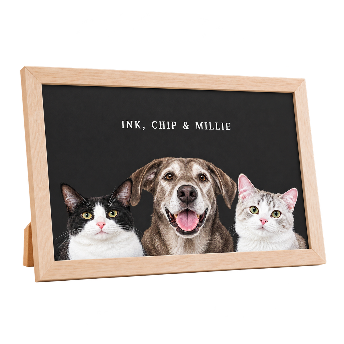 Custom Desktop Three Pet Portrait — gallery 24 — Dear Paw Studio
