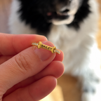 Custom Engraved Bone Ring — gallery 04 — Dear Paw Studio
