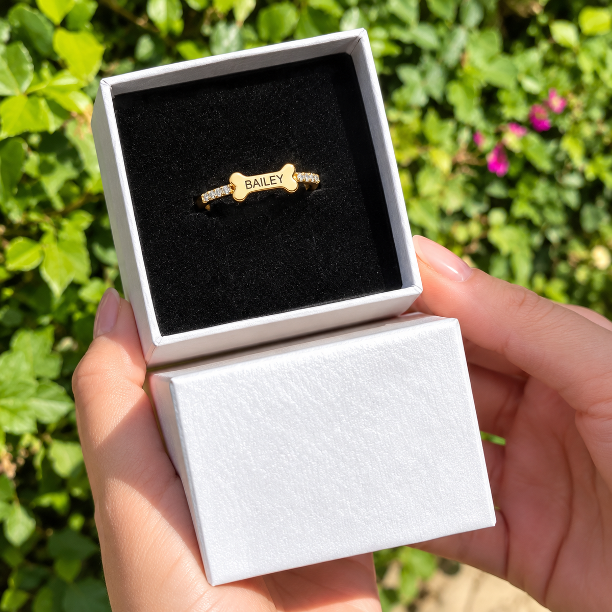 Custom Engraved Bone Ring — gallery 06 — Dear Paw Studio
