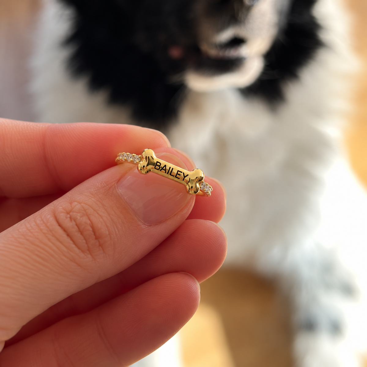 Custom Engraved Bone Ring — gallery 10 — Dear Paw Studio