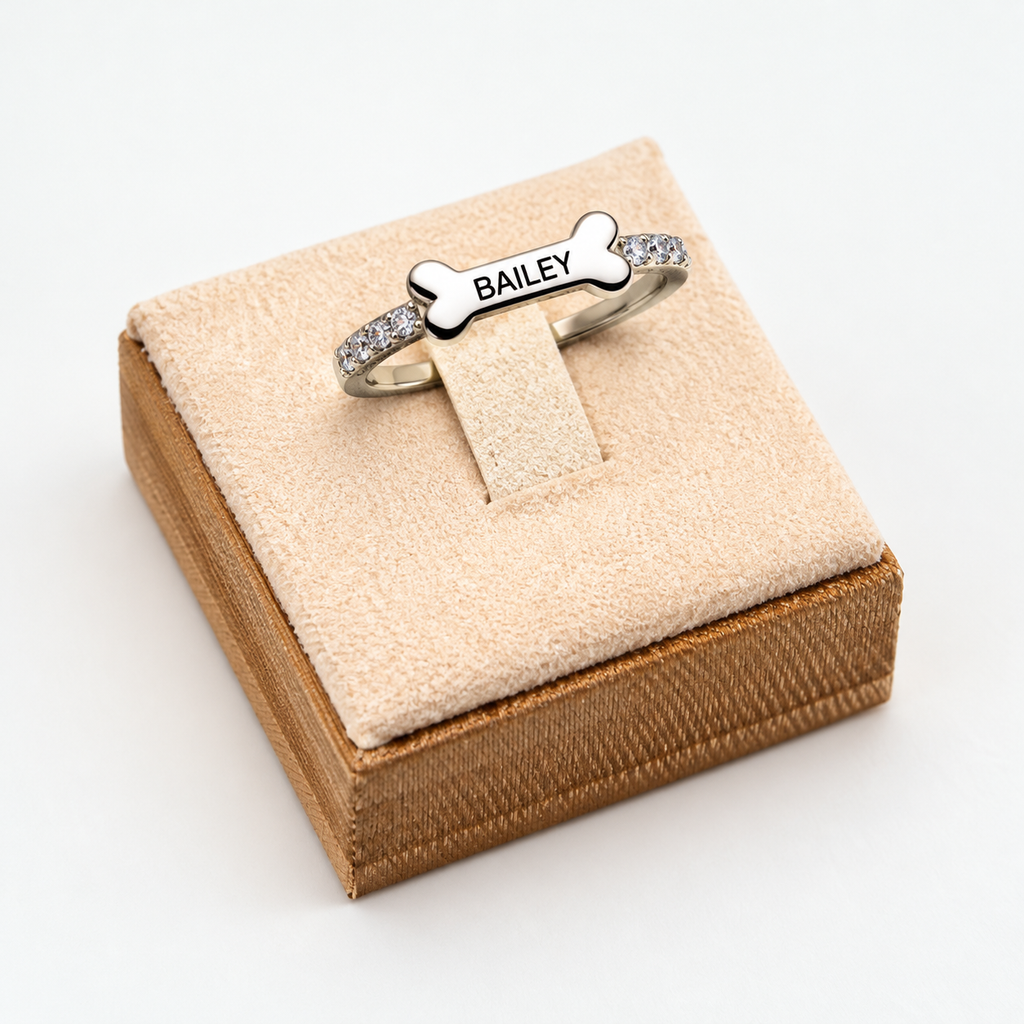 Custom Engraved Bone Ring — gallery 11 — Dear Paw Studio