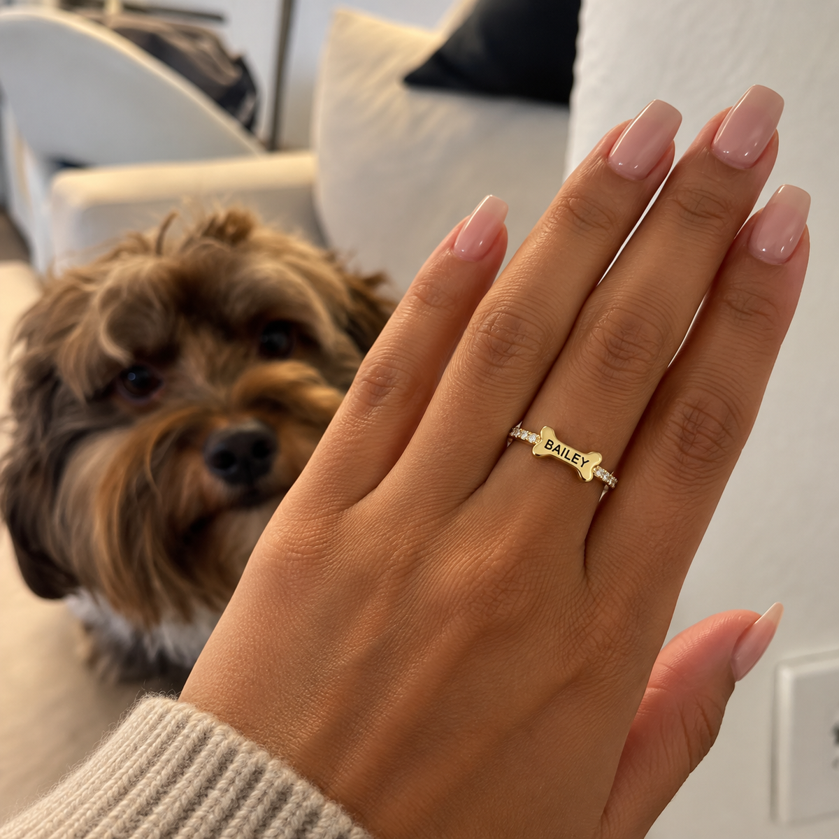 Custom Engraved Bone Ring — gallery 12 — Dear Paw Studio