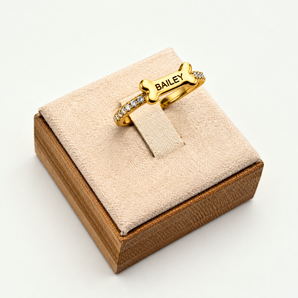 Custom Engraved Bone Ring — gallery custom-engraved-bone-ring — Dear Paw Studio