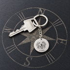 Custom Engraved Pet Portrait Keychain — gallery 04 — Dear Paw Studio