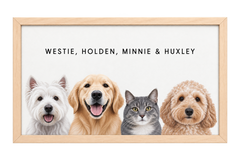 Custom Four Pet Portrait — gallery 04 — Dear Paw Studio