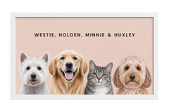 Custom Four Pet Portrait — gallery 06 — Dear Paw Studio