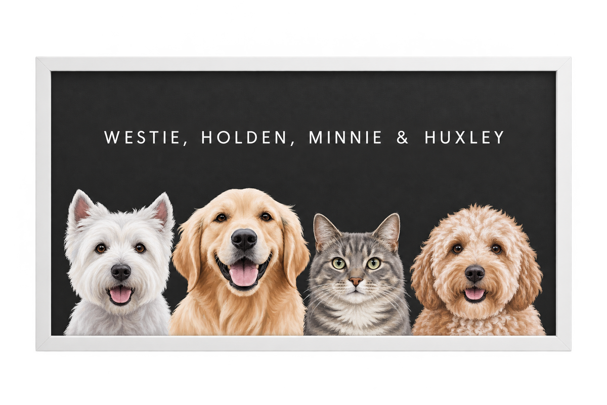 Custom Four Pet Portrait — gallery 10 — Dear Paw Studio