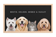 Custom Four Pet Portrait — gallery 12 — Dear Paw Studio
