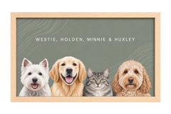 Custom Four Pet Portrait — gallery 16 — Dear Paw Studio