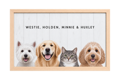 Custom Four Pet Portrait — gallery 20 — Dear Paw Studio