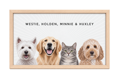 Custom Four Pet Portrait — gallery 22 — Dear Paw Studio