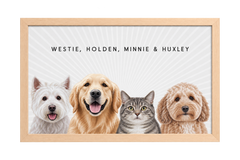 Custom Four Pet Portrait — gallery 24 — Dear Paw Studio