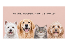 Custom Four Pet Portrait — gallery 26 — Dear Paw Studio