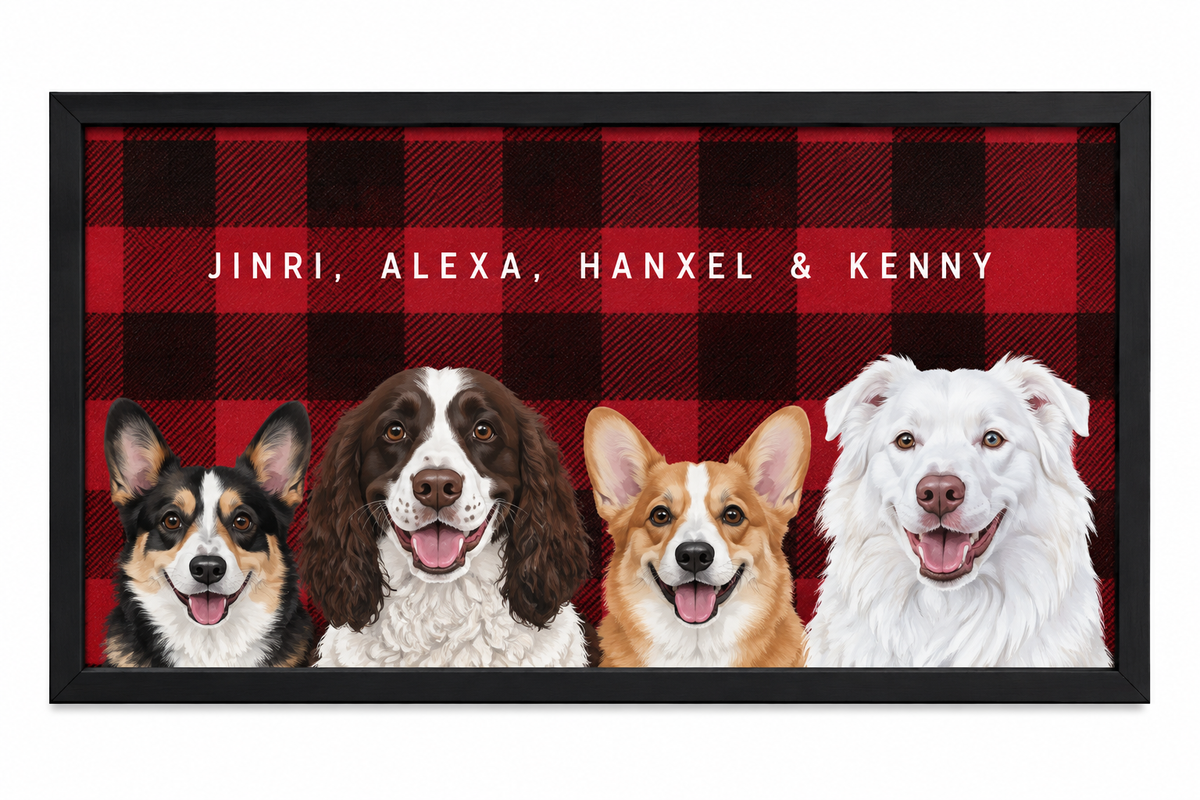Custom Four Pet Portrait — gallery 28 — Dear Paw Studio