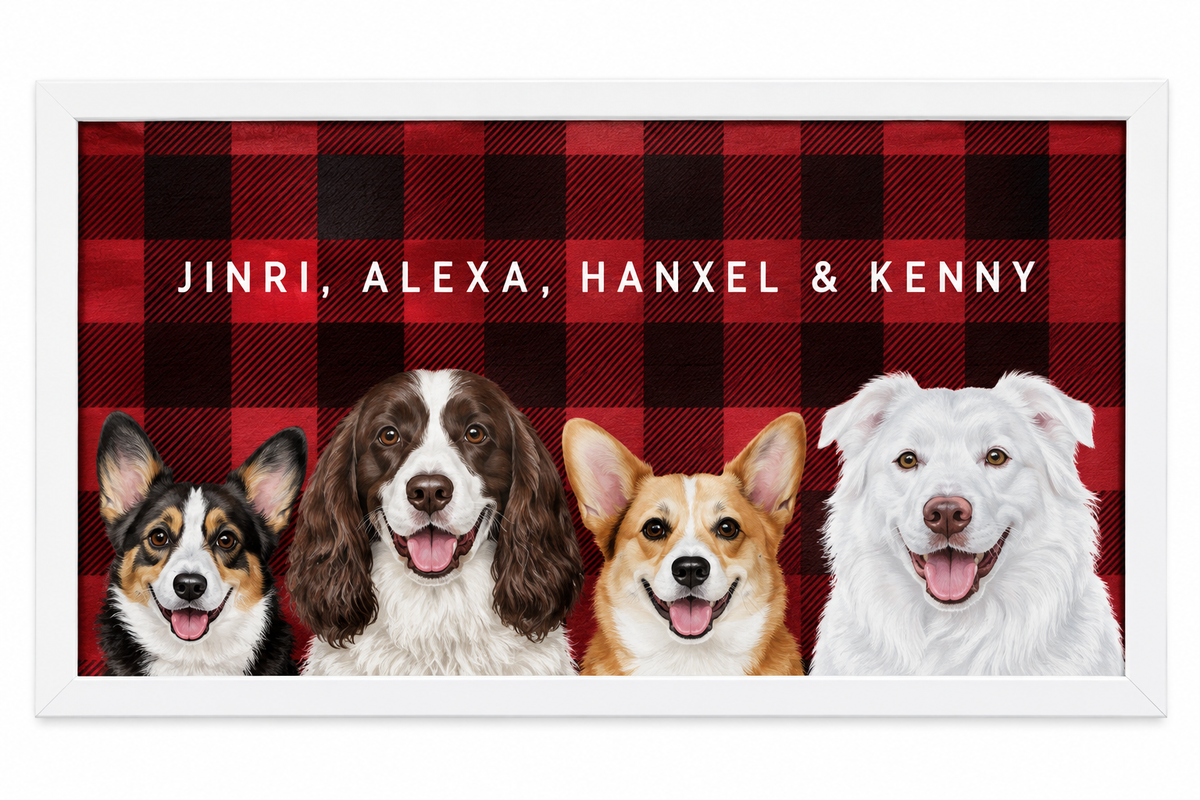 Custom Four Pet Portrait — gallery 29 — Dear Paw Studio