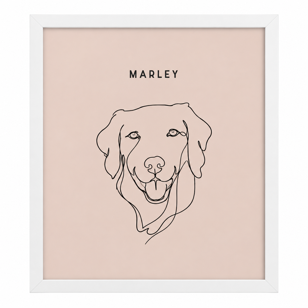 Custom One Pet Line Drawing Portrait — gallery 02 — Dear Paw Studio