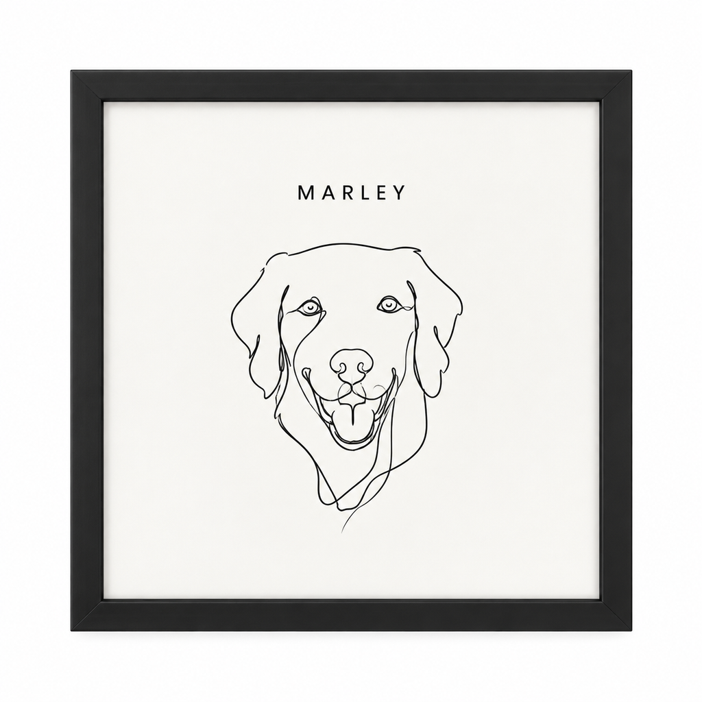 Custom One Pet Line Drawing Portrait — gallery custom-line-drawing-one-pet-portrait — Dear Paw Studio