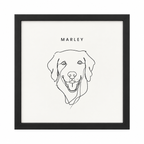 Custom One Pet Line Drawing Portrait — gallery custom-line-drawing-one-pet-portrait — Dear Paw Studio
