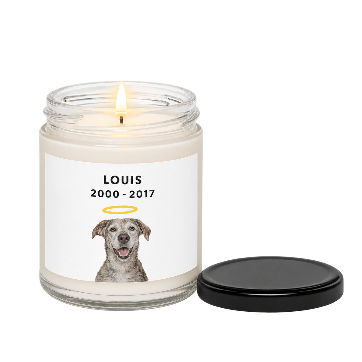 Custom Memorial Pet Portrait Candle — gallery 03 — Dear Paw Studio