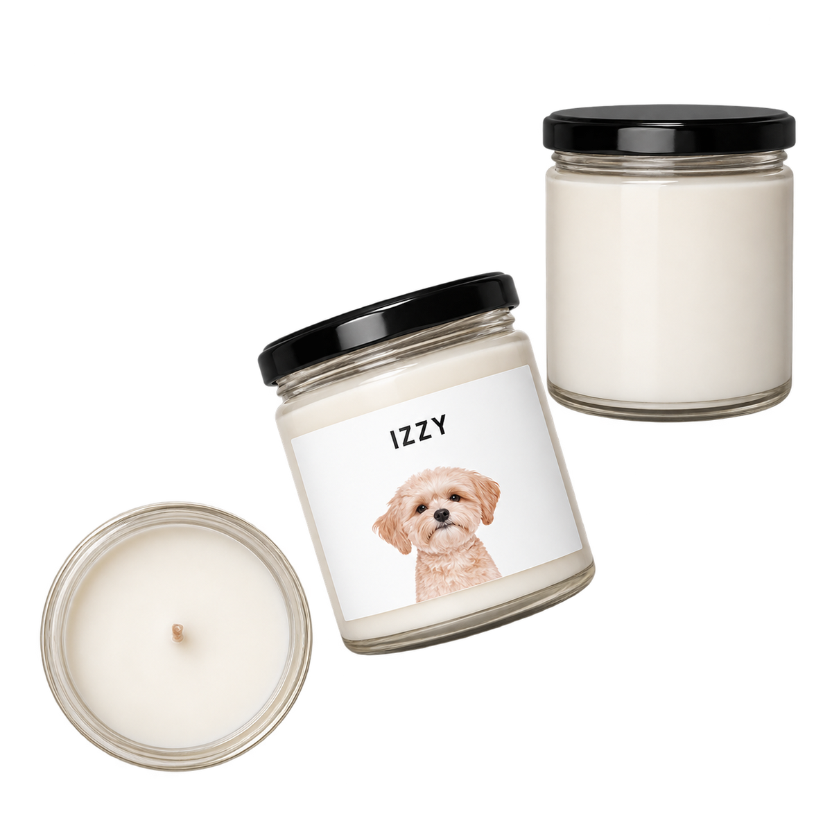 Custom One Pet Portrait Candle — gallery 03 — Dear Paw Studio