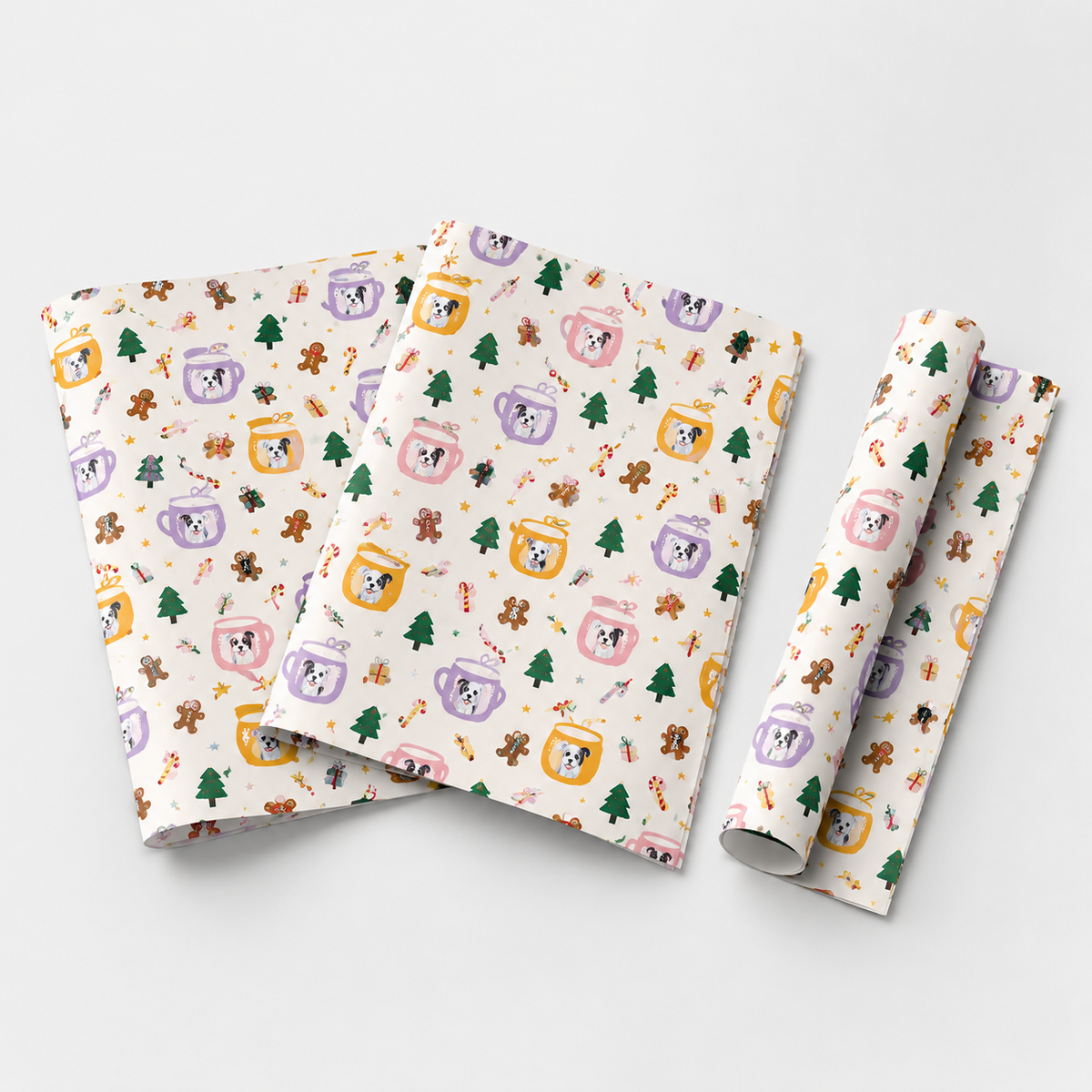 Custom One Pet Print Portrait Wrapping Paper — gallery 03 — Dear Paw Studio