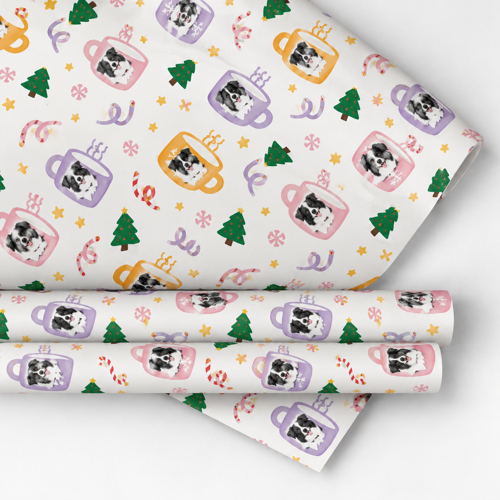 Custom One Pet Print Portrait Wrapping Paper — gallery 04 — Dear Paw Studio