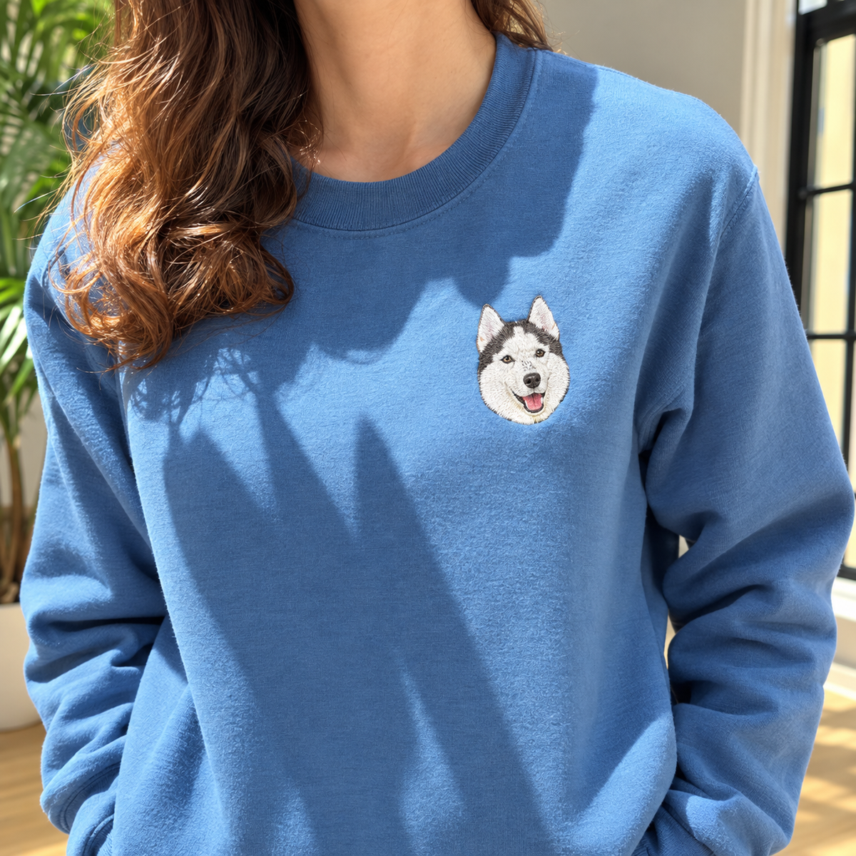 Custom Embroidered Pet Crewneck — gallery 04 — Dear Paw Studio