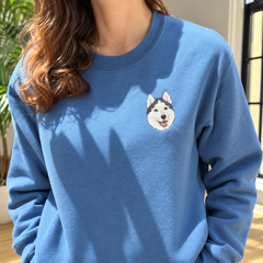 Custom Embroidered Pet Crewneck — gallery 04 — Dear Paw Studio