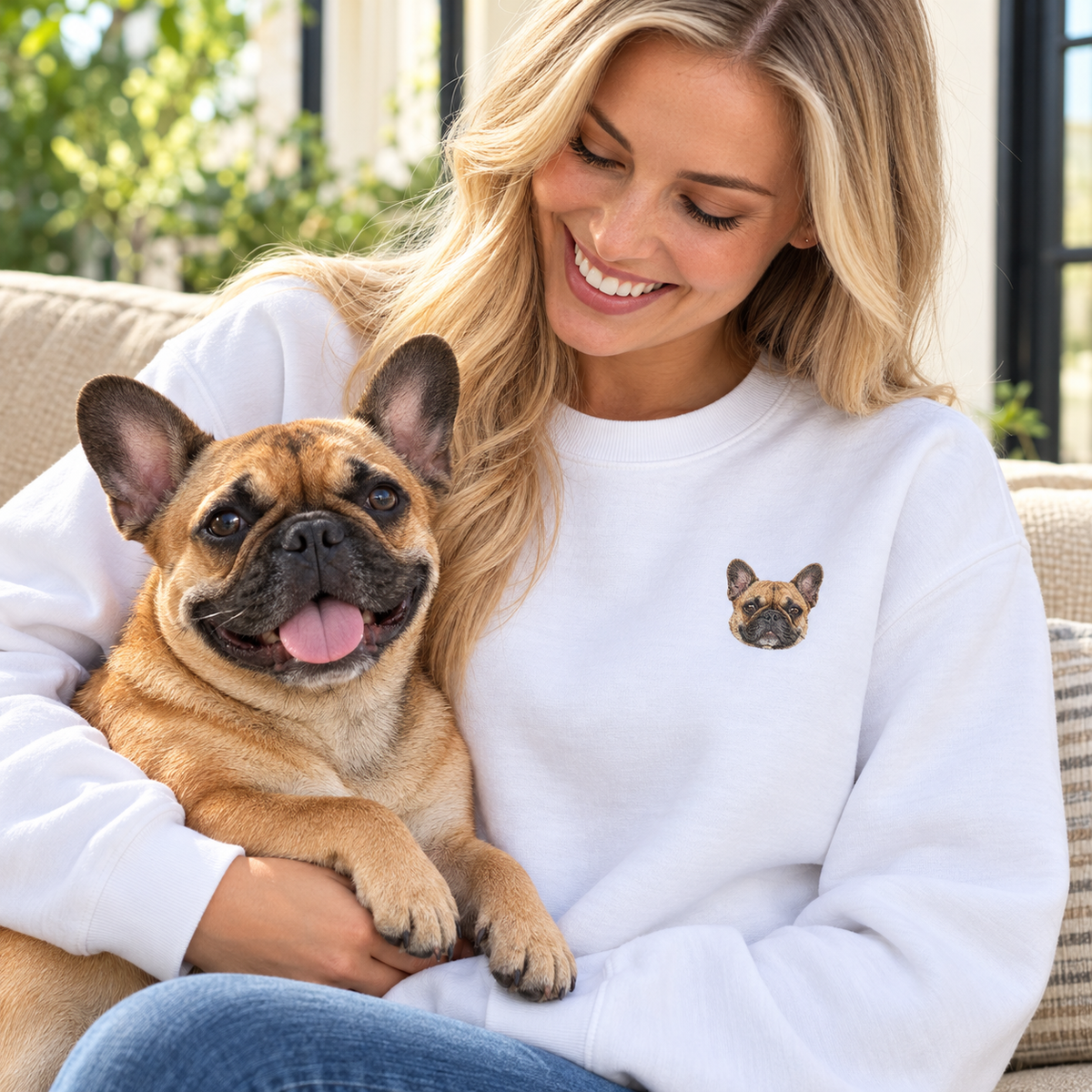 Custom Embroidered Pet Crewneck — gallery 07 — Dear Paw Studio