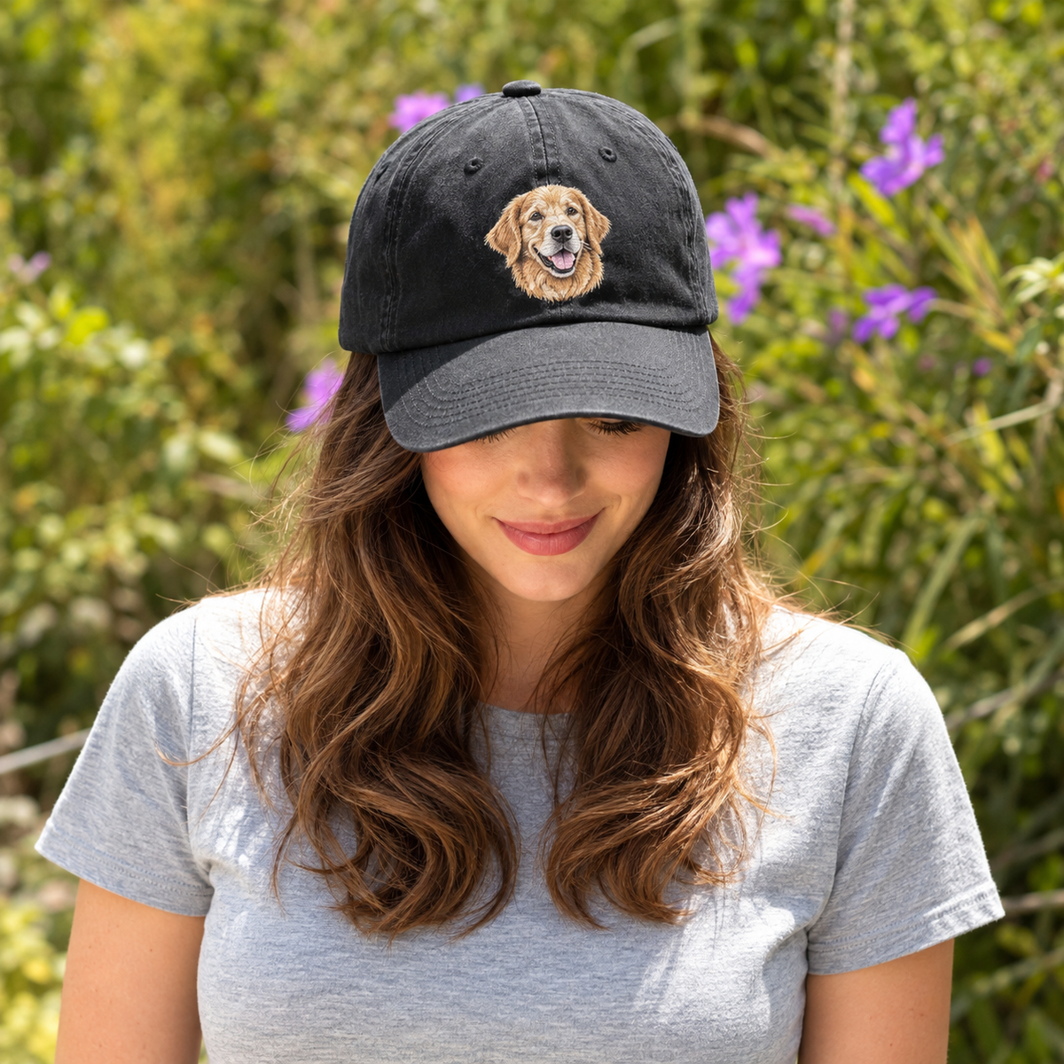 Custom Embroidered Pet Dad Hat — gallery custom-pet-embroidery-hat — Dear Paw Studio