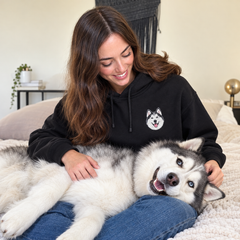 Custom Embroidered Pet Hoodie — gallery custom-pet-embroidery-hoodie — Dear Paw Studio