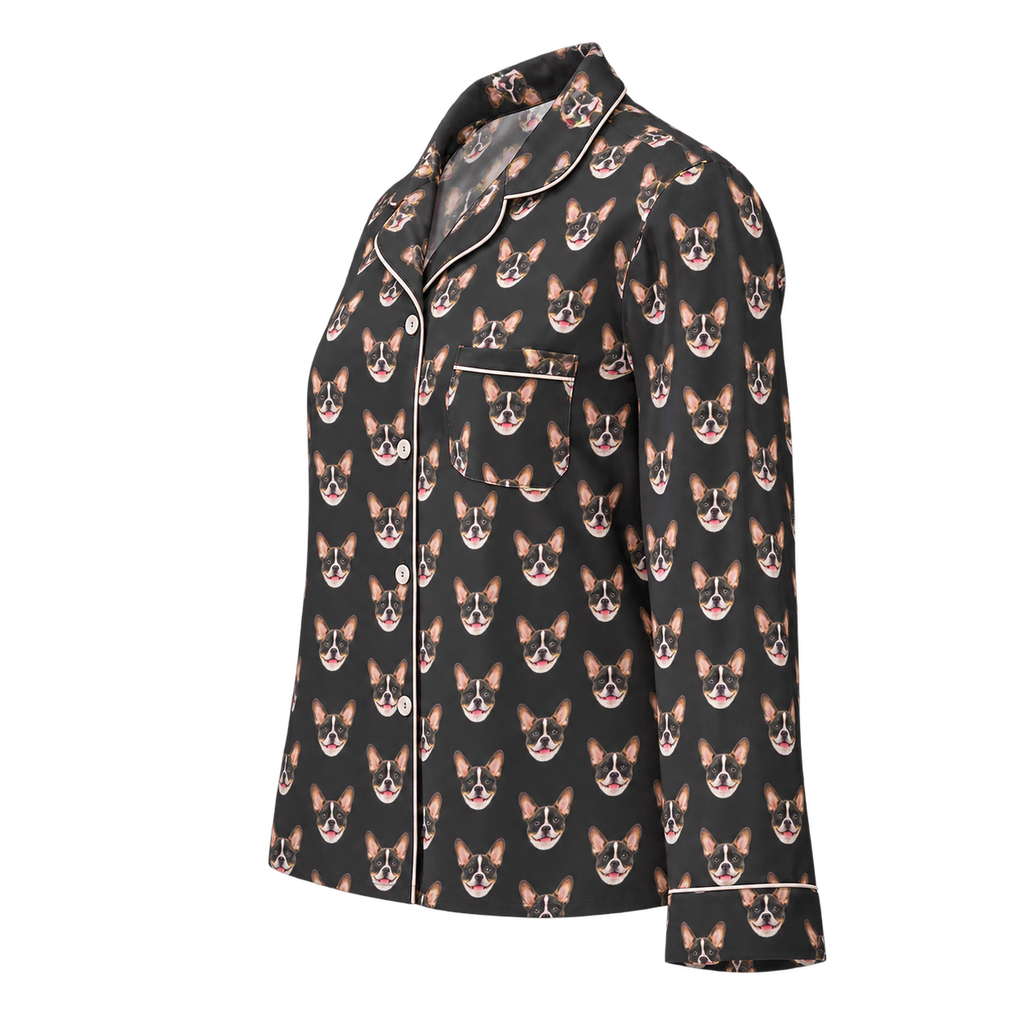Custom Pet Face Pajama Long Sleeve Shirt — gallery 02 — Dear Paw Studio