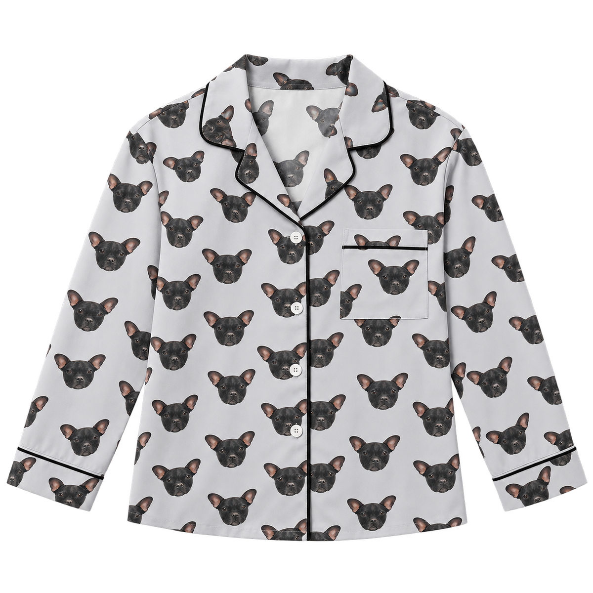 Custom Pet Face Pajama Long Sleeve Shirt — gallery 04 — Dear Paw Studio