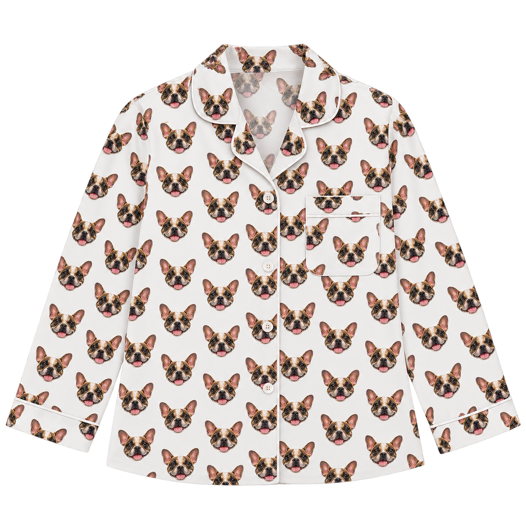 Custom Pet Face Pajama Long Sleeve Shirt — gallery 08 — Dear Paw Studio