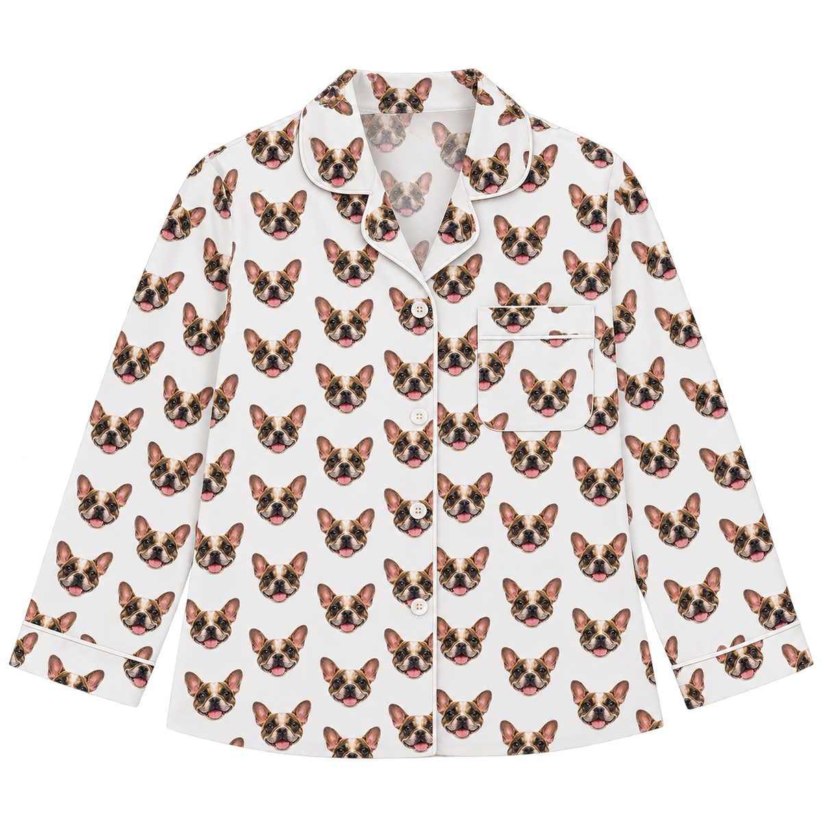 Custom Pet Face Pajama Long Sleeve Shirt — gallery 08 — Dear Paw Studio