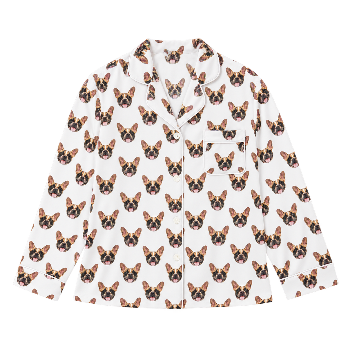 Custom Pet Face Pajama Long Sleeve Shirt — gallery 09 — Dear Paw Studio