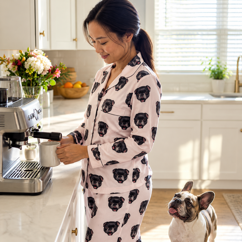 Custom Pet Face Pajama Long Sleeve Shirt — gallery 11 — Dear Paw Studio