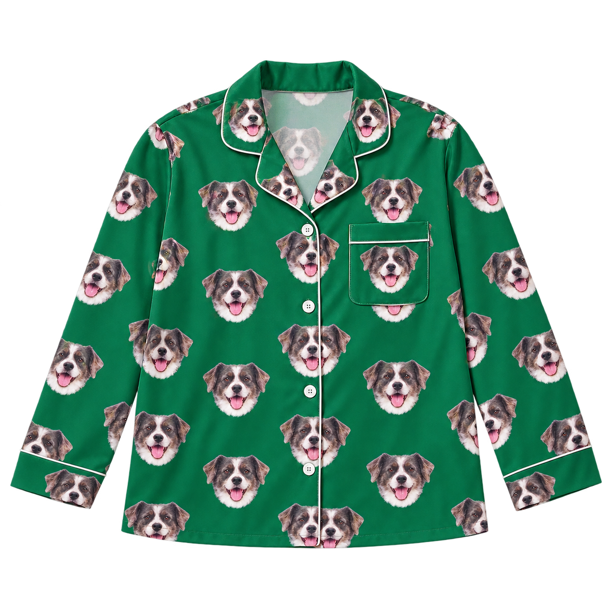 Custom Pet Face Pajama Long Sleeve Shirt — gallery 12 — Dear Paw Studio