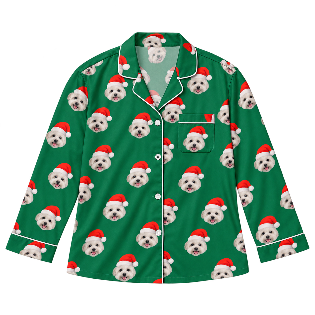 Custom Pet Face Pajama Long Sleeve Shirt — gallery 14 — Dear Paw Studio