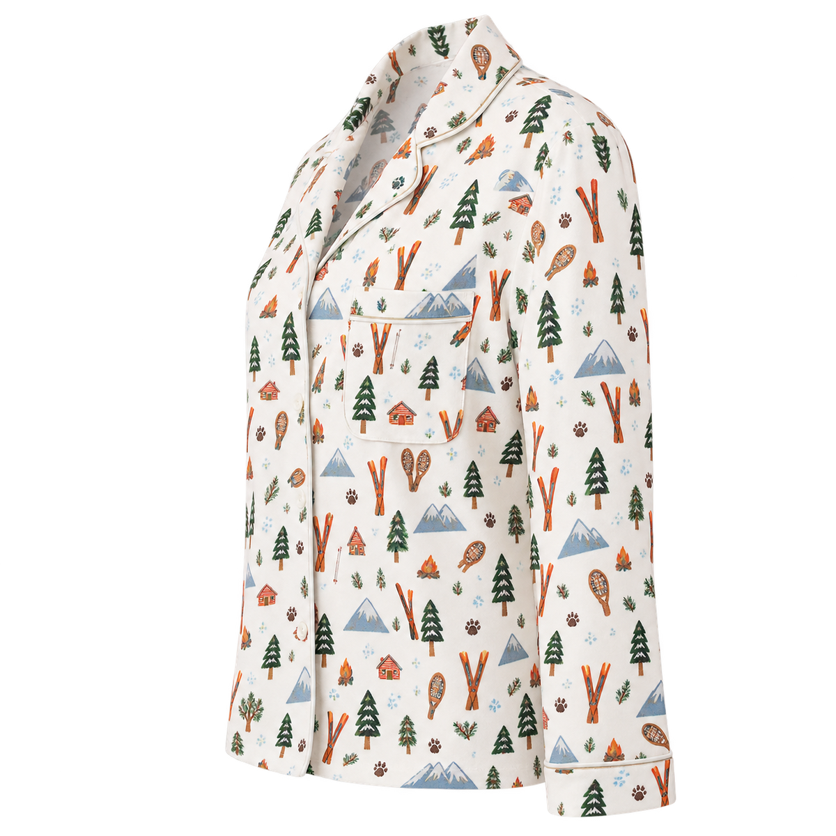 Pet Inspired Print Pajama Long Sleeve Shirt — gallery 08 — Dear Paw Studio