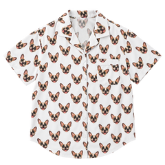 Custom Pet Face Pajama Short Sleeve Shirt — gallery 02 — Dear Paw Studio