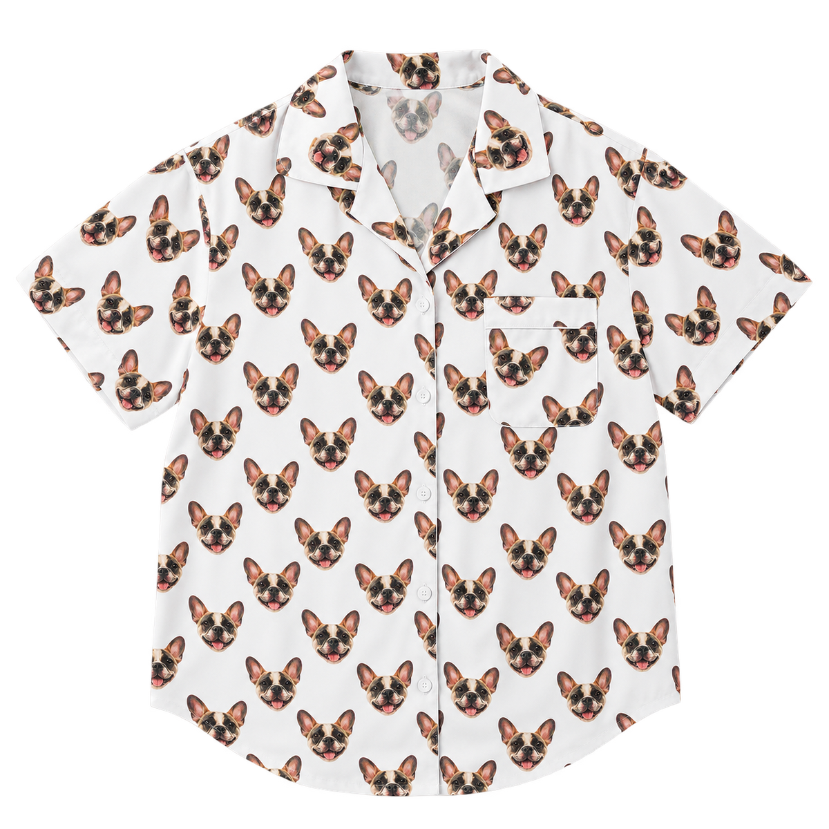 Custom Pet Face Pajama Short Sleeve Shirt — gallery 02 — Dear Paw Studio