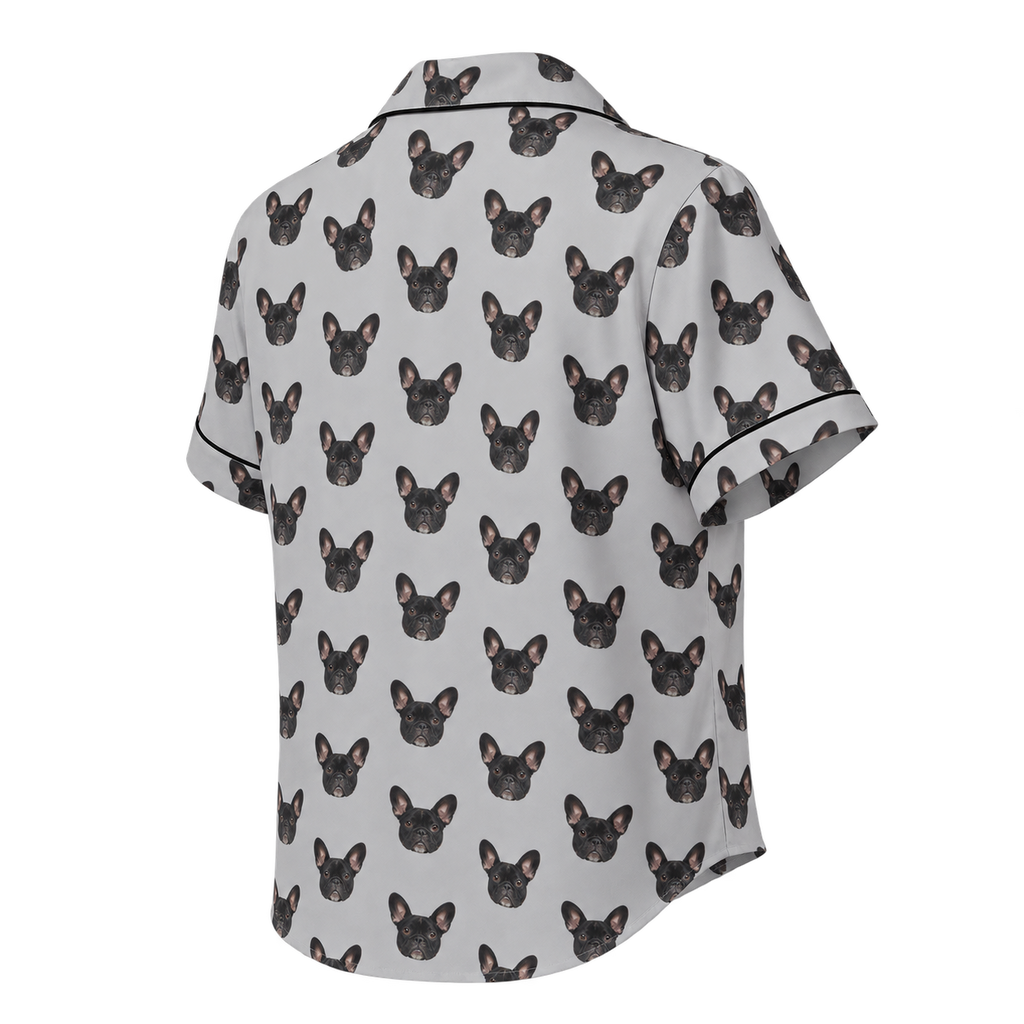 Custom Pet Face Pajama Short Sleeve Shirt — gallery 03 — Dear Paw Studio