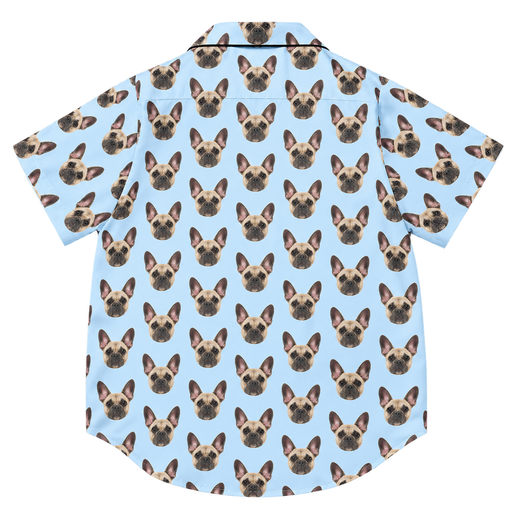 Custom Pet Face Pajama Short Sleeve Shirt — gallery 04 — Dear Paw Studio