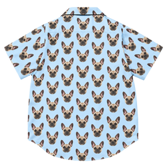 Custom Pet Face Pajama Short Sleeve Shirt — gallery 04 — Dear Paw Studio