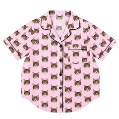 Custom Pet Face Pajama Short Sleeve Shirt — gallery 06 — Dear Paw Studio