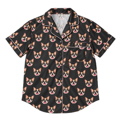 Custom Pet Face Pajama Short Sleeve Shirt — gallery 07 — Dear Paw Studio